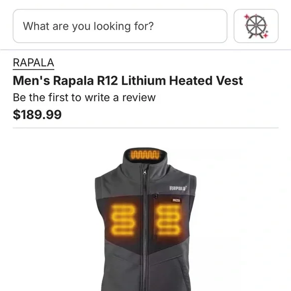 Rapala R12 Lithium Heated Vest - Black and Gray Men’s XXL - Picture 2 of 11